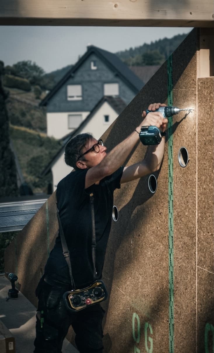 Dachdeckermeister von Breitenbach Dachtechnik bei der Arbeit in Lennestadt